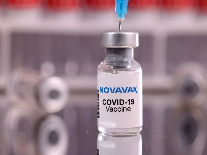 A vial labelled "Novavax V Covid-19 Vaccine" is seen in this illustration taken on Jan 16, 2022.