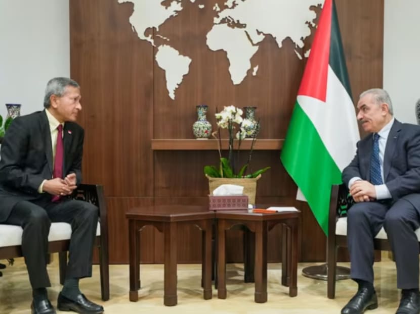 Minister for Foreign Affairs Vivian Balakrishnan called on Palestinian Authority Prime Minister Mohammad Shtayyeh in Ramallah, on March 18, 2024. Minister for Foreign Affairs Vivian Balakrishnan called on Palestinian Authority Prime Minister Mohammad Shtayyeh in Ramallah, on March 18, 2024.