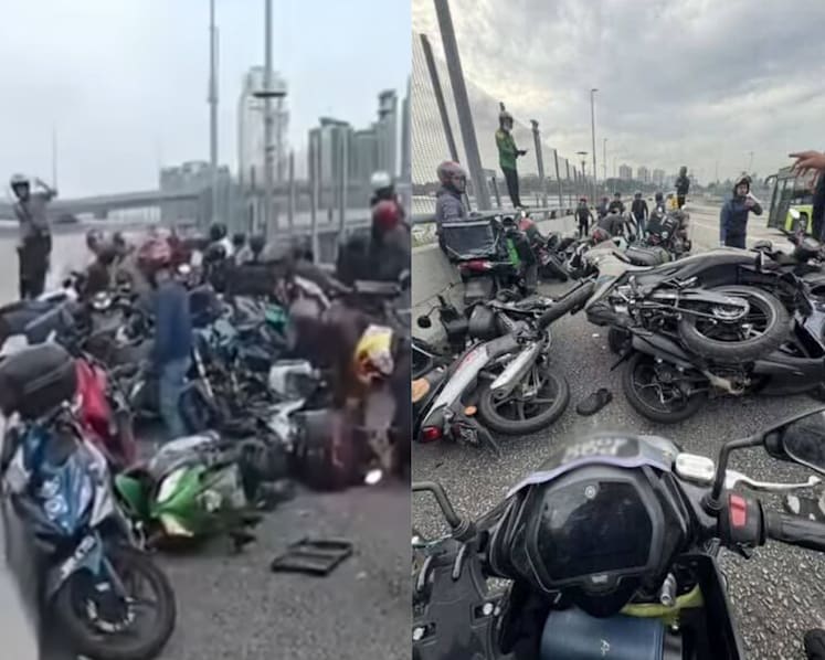 Five Malaysian motorcyclists injured in viral Johor-Singapore Causeway crash 