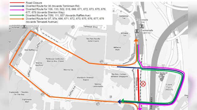 新马领导人非正式峰会 18条巴士路线受封路影响