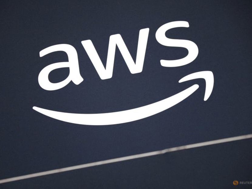 FILE PHOTO: A logo for Amazon Web Services (AWS) is seen at the Collision conference in Toronto, Ontario, Canada June 23, 2022. Picture taken June 23, 2022. REUTERS/Chris Helgren/File Photo