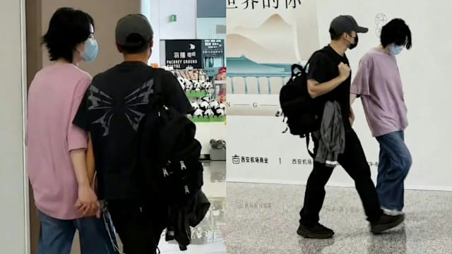 谢霆锋、王菲十指紧扣现身机场！甜蜜对望犹如热恋小情侣