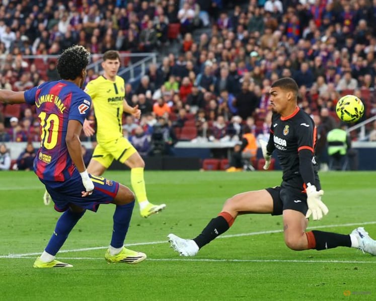 Yamal hat-trick fires Barca four points clear in LaLiga title race