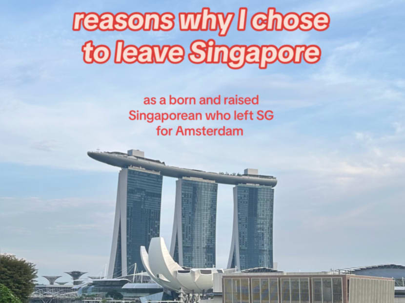 Screengrab from a TikTok user's post listing reasons why she chose to leave Singapore for Amsterdam in the Netherlands. Screengrab from a TikTok user's post listing reasons why she chose to leave Singapore for Amsterdam in the Netherlands.