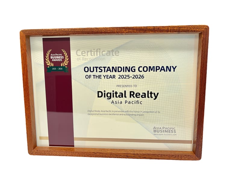 Digital Realty Recognized for Advancing AI-Ready Infrastructure at Asia Pacific Business Award 2025-2026