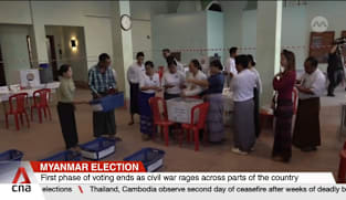 First phase of voting ends in Myanmar election 