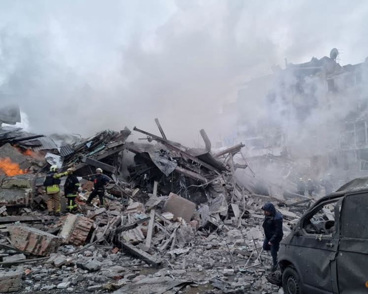 Russian strike on Ukraine's Kharkiv injures at least 25, officials say