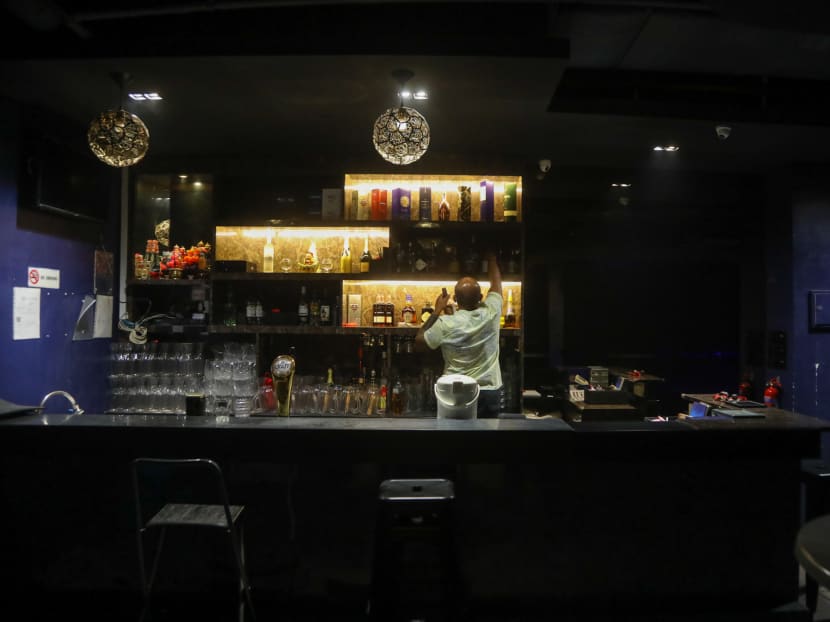 Club Rumours at Concorde Hotel shopping mall making preparations on April 18, 2022 to reopen its doors.