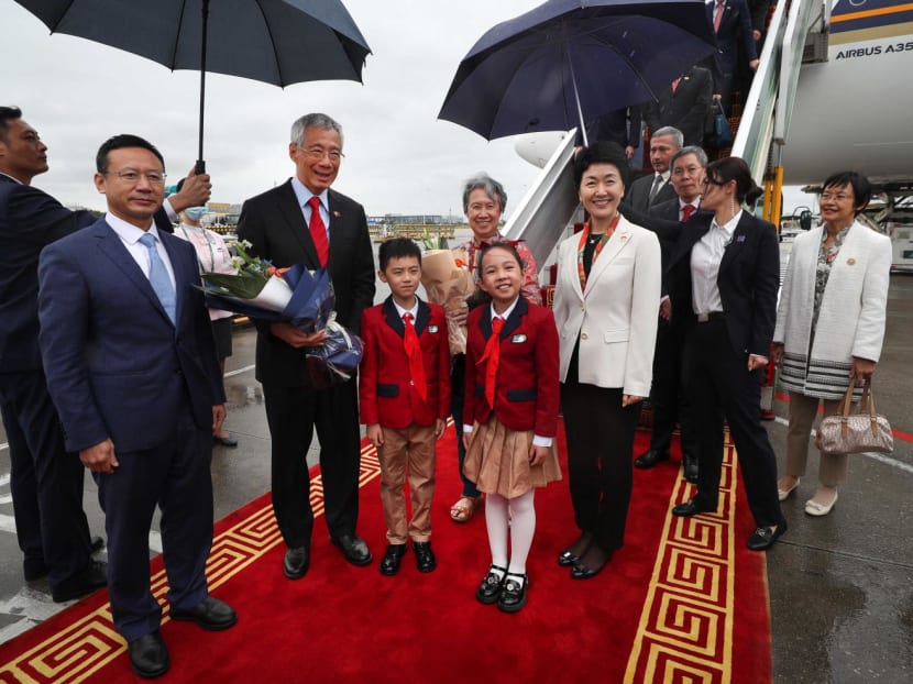 Prime Minister Lee Hsien Loong arrives in Guangzhou at start of official visit to China