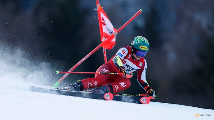 Alpine skiing-Austria's Scheib wins Kronplatz GS, impressive return for Brignone