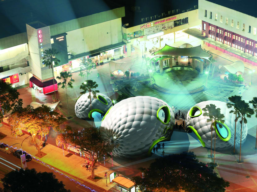 Artist’s impression of Drama Box’s inflatable theatre GoLi, designed by Atelier Watt. Photo: Drama Box.