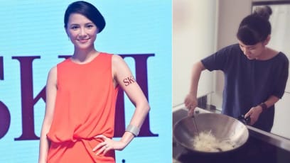 Angelica Lee practises cooking