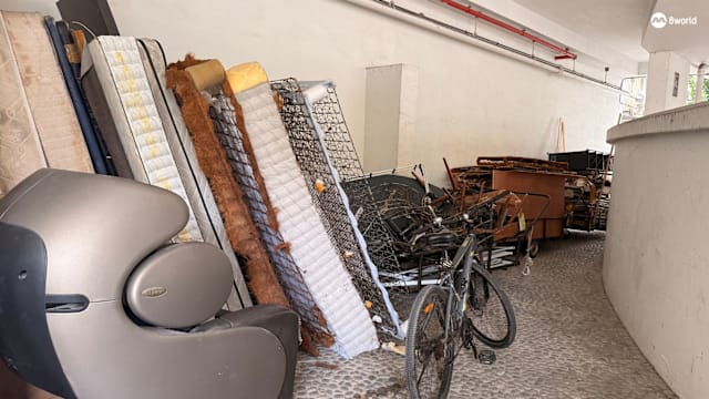 文礼道停车场堆大型垃圾引火患隐忧 市镇会：垃圾房较远已增加清理频率