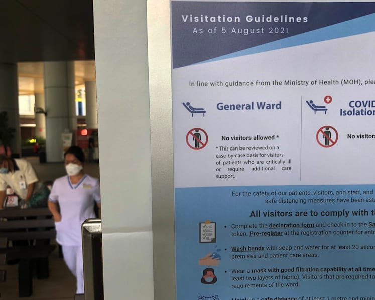 All hospitals to ban visitors to wards from Aug 5 to 18; exceptions on case-by-case basis