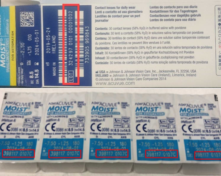 272 boxes of Acuvue contact lenses recalled over foreign ‘particles’