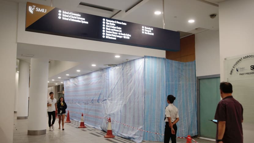 False ceiling collapses at SMU; no injuries reported