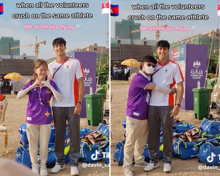 #trending: Video of Cambodian SEA Games volunteers queuing to take photos with 'tall and cute' Singapore cricketer goes viral
