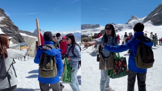 中国女旅客到访瑞士少女峰 公然插队与公众起口角