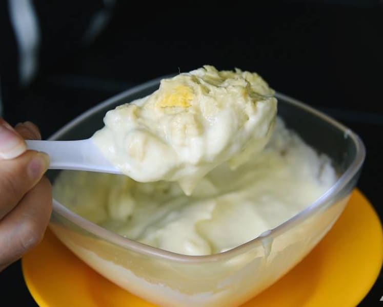 Best eats: Durian mousse with scoops of D24 flesh at Serangoon Gardens