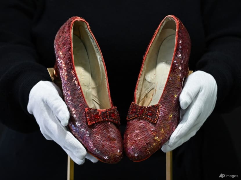 Stolen ruby slippers worn by Judy Garland in The Wizard of Oz are auctioned for US$28 million