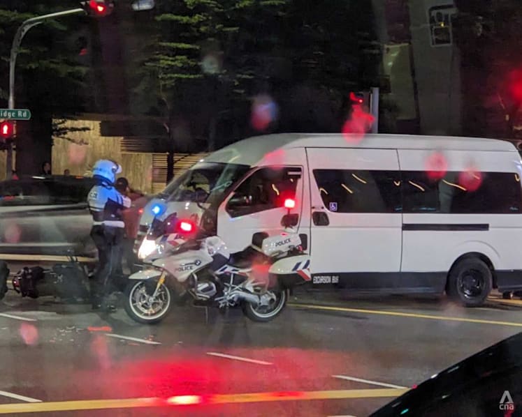 Motorcyclist taken to hospital after accident along Havelock Road
