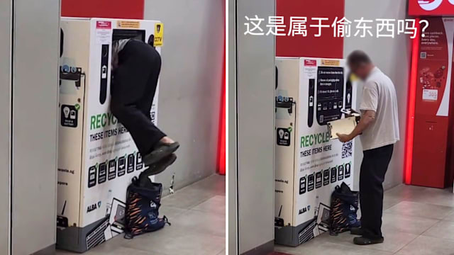 又有男子钻电子垃圾回收箱“寻宝” 疑取走平板和手机