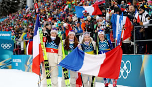 Biathlon-Michelon inspires French women to superb relay gold