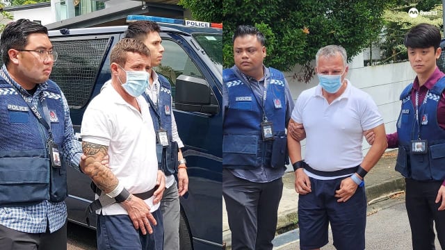 涉嫌武吉知马私宅连环破门盗窃 三被告回现场重组案情