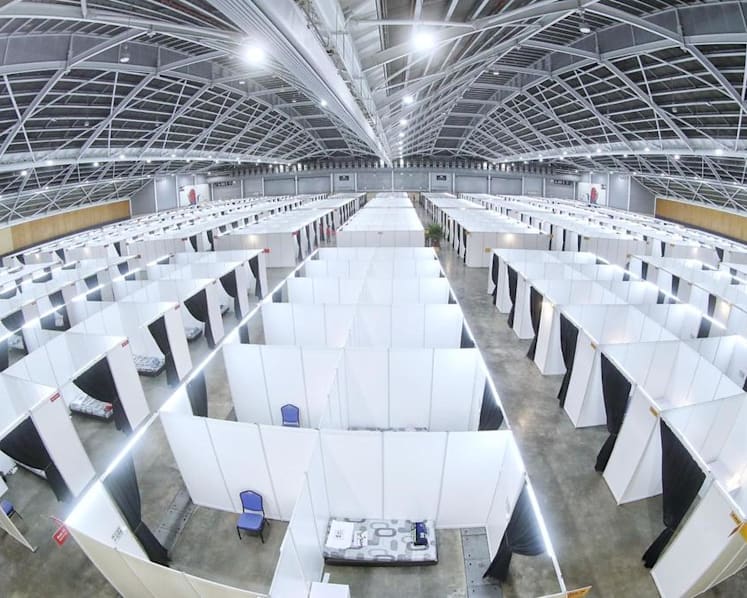 4 Singapore Expo halls occupied by Covid-19 patients, 6 more halls to be converted into isolation facilities soon: PM Lee