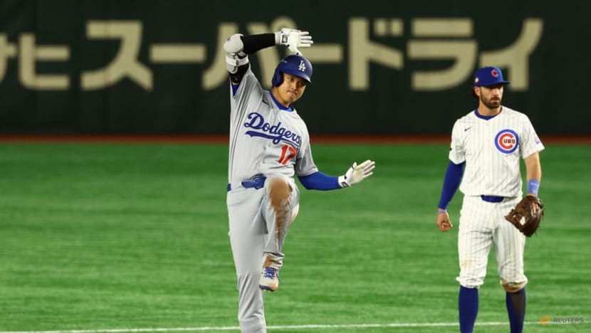 Baseball-Ohtani and Dodgers top Cubs in historic opening day in Tokyo