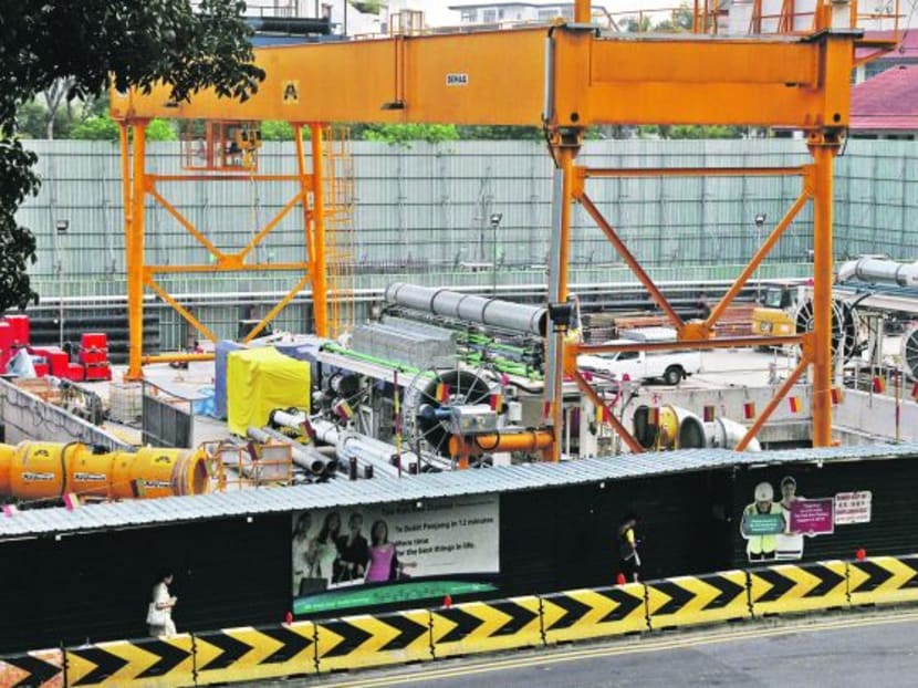 The construction for the Downtown Line 2, which includes the Tan Kah Kee Station, hit a snag earlier this year when its main contractor went bust. TODAY file photo