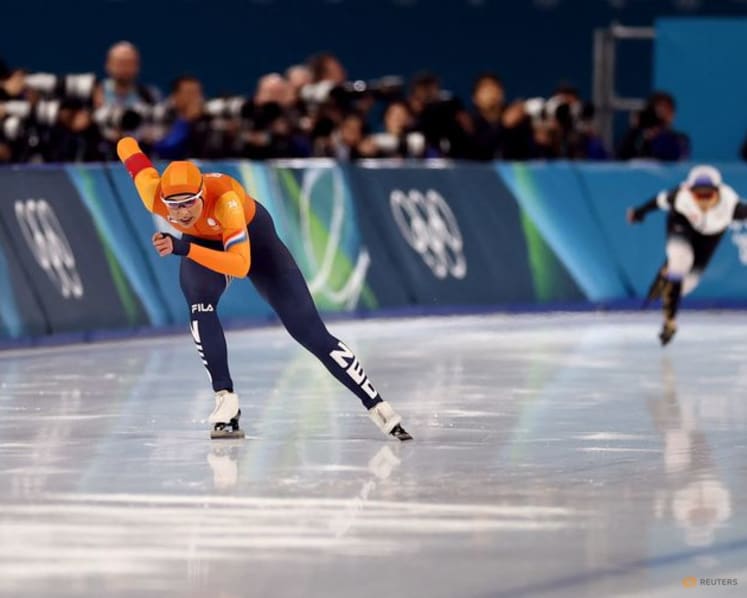 Speed skating-Leerdam wins 1,000m gold in Dutch one-two with Kok at Milano Cortina