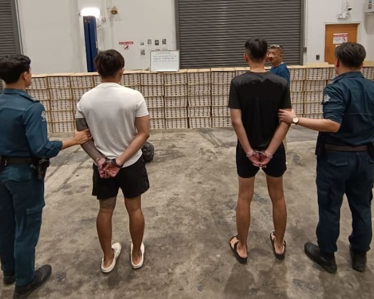 2 men arrested for evading more than S$400,000 in duty and GST; 4,150 cartons of contraband cigarettes seized