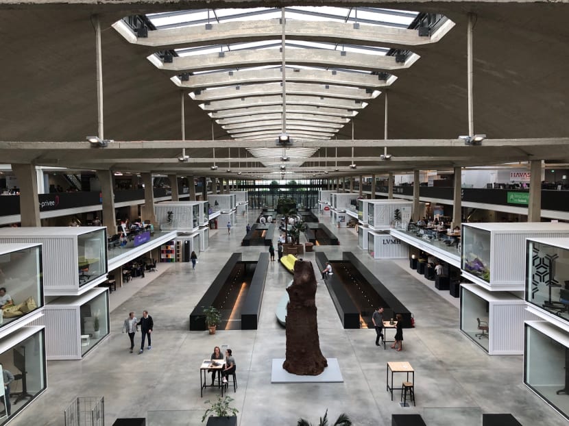 A general view of Station F in Paris, the world’s largest start-up incubator.