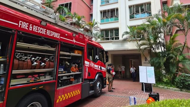 盛港河谷连路公寓发生火患 四人因吸入浓烟送院