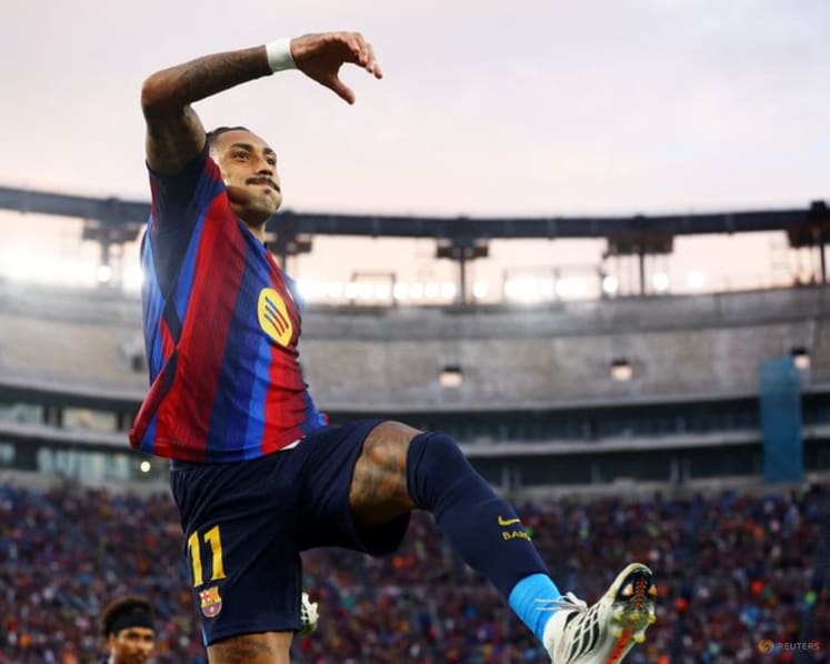 Barcelona thrash Feyenoord in Champions League as Demirovic hits Stuttgart hat-trick