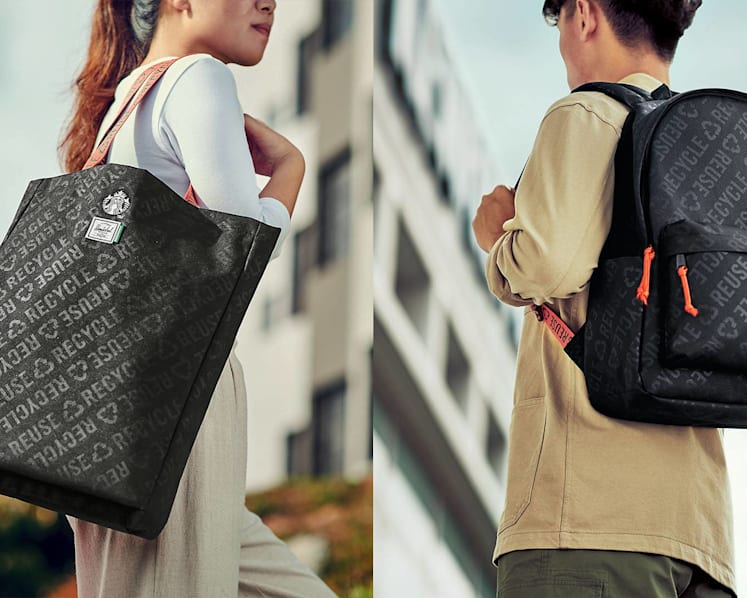 Check Out Starbucks X Herschel Supply Co Bags Made From Recycled