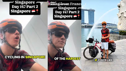 Is Singapore The "Hardest City" To Cycle In? Aussie Who Cycled 15,000KM From France Initially Thought So