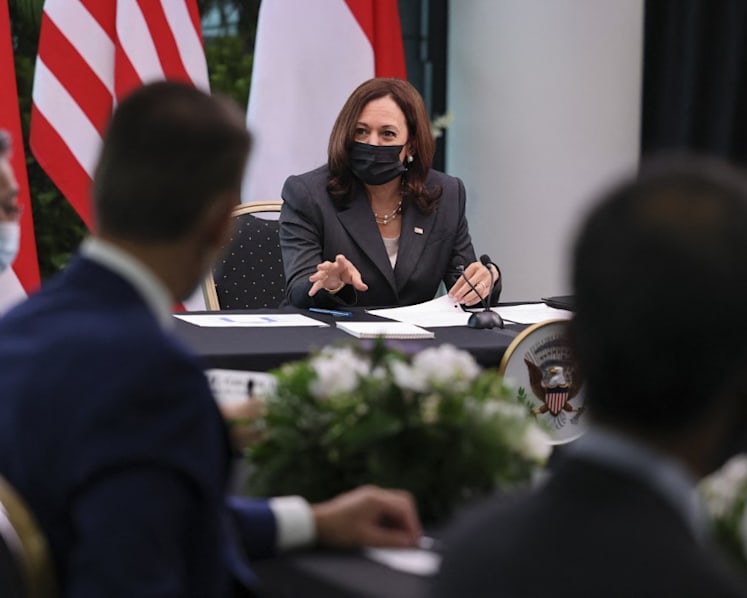 Kamala Harris criticises China’s actions in South China Sea, but says US is not asking others to pick sides