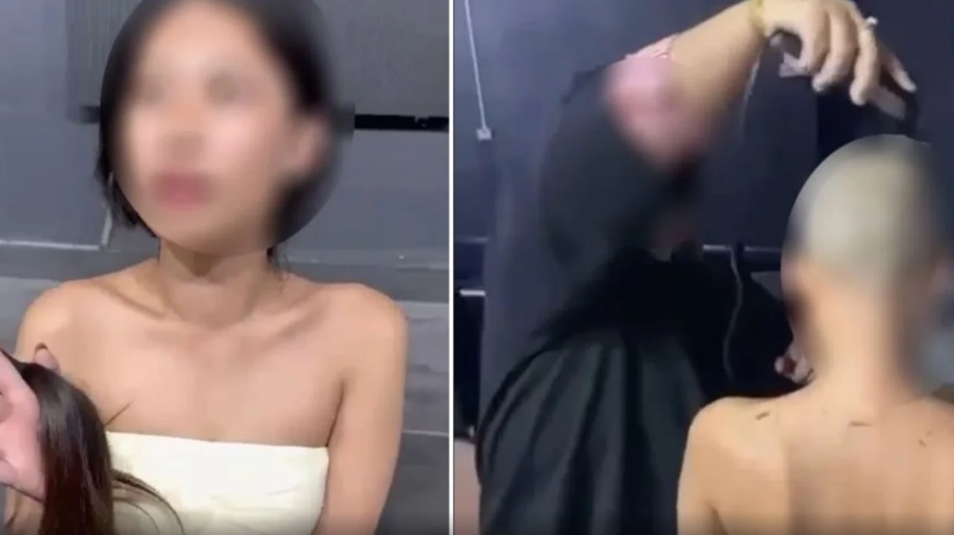 酒吧消费没钱还 泰女子遭店家剃头还债