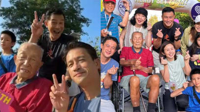 Darren Lim & Family Took Part In Charity Walk To Support His 96-Yr-Old Grandpa, The Event's Oldest Participant