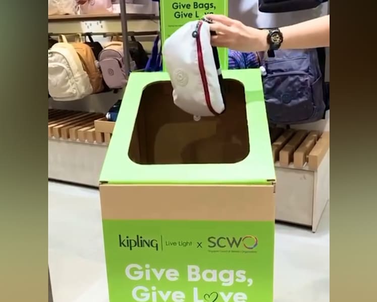 Receive a Kipling S$50 voucher when you donate a pre-loved bag to SCWO