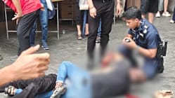 Lelaki berpisau di Clementi berjaya ditumpaskan orang awam, dibawa ke hospital akibat kecederaan sendiri