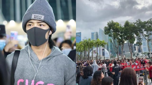 肖战到访新加坡　大批粉丝齐聚金沙等候偶像