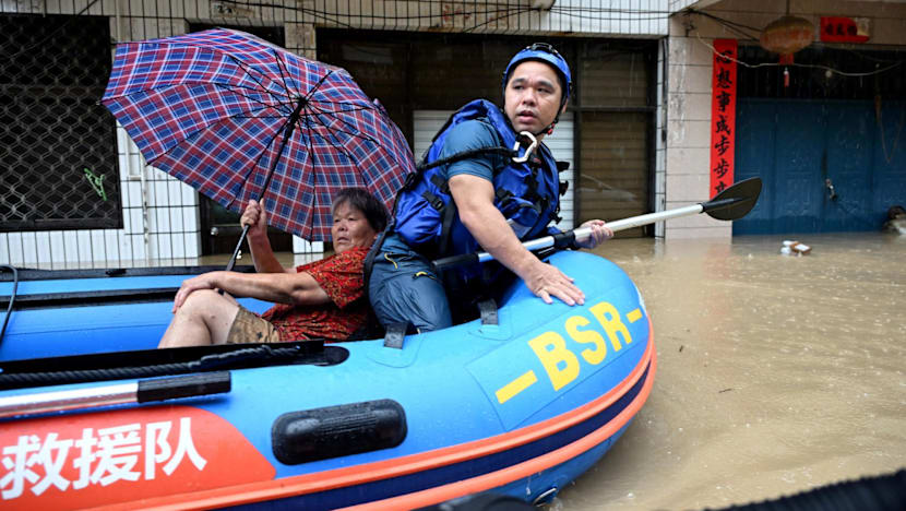 Typhoon Saudel brings torrential rain, flooding to China's coastal areas