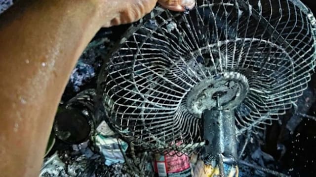 疑充电风扇短路酿祸 泰国卡车司机睡梦中被烧死