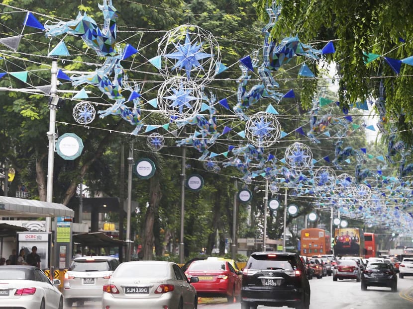 Christmas decorations along Orchard road, Singapore 2016. TODAY file photo