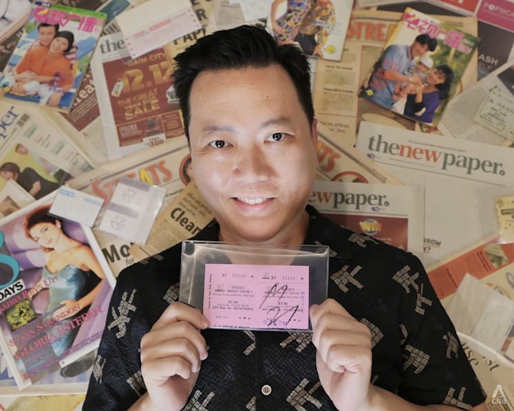 He kept what we threw away – a slice of Singapore history through movie tickets, newspapers, payphone cards