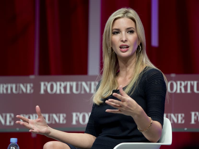 In this Oct 14, 2015, file photo, Ms Ivanka Trump speaks at the Fortune Most Powerful Women Summit in Washington. Ivanka Trump-brand scarves are being recalled because they are too flammable and pose a "burn risk" to consumers. Photo: AP