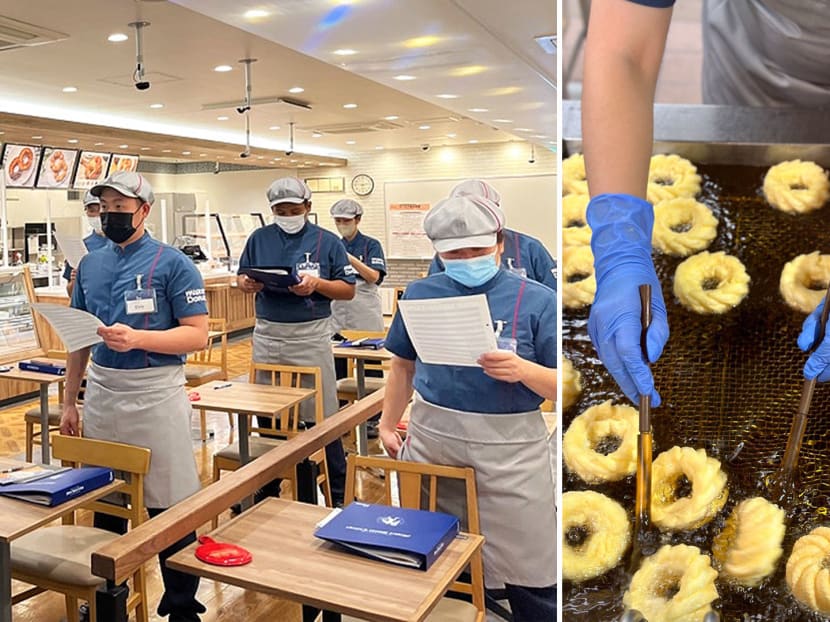 8days.sg exclusive: We fly to the Mister Donut college in Osaka to see how new employees are trained, & it involves exams